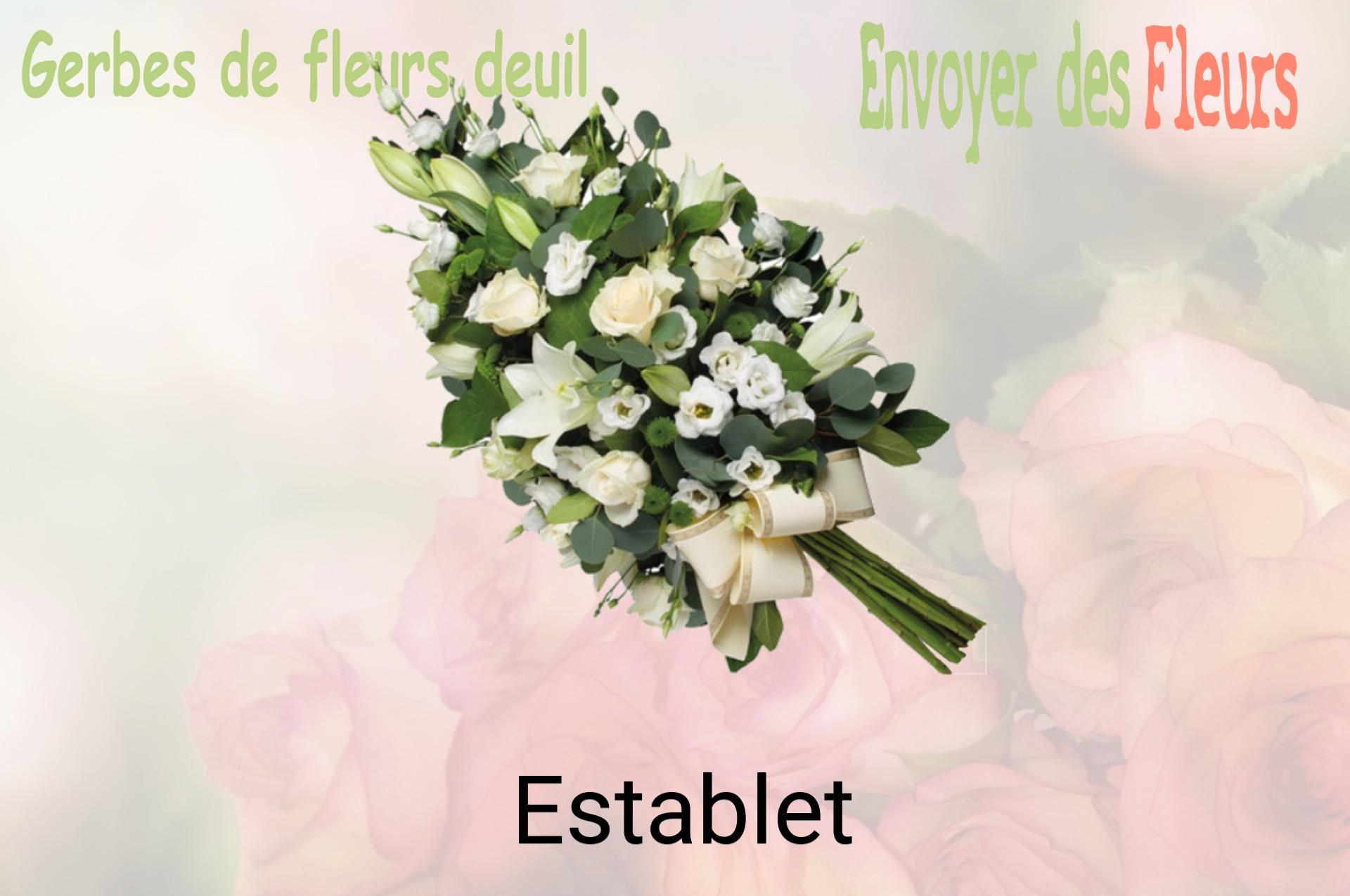 Gerbe de fleurs de deuil livrée à Establet